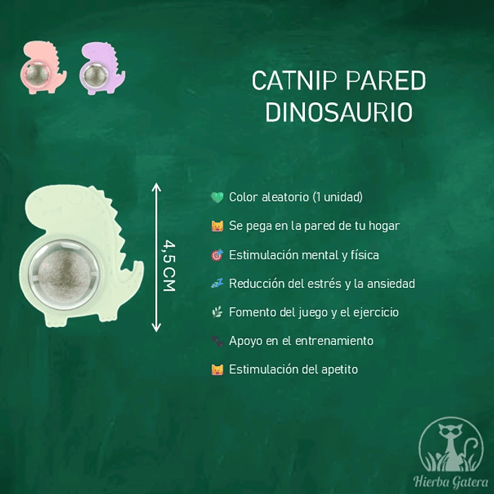 Juguete catnip pared dinosaurio 2