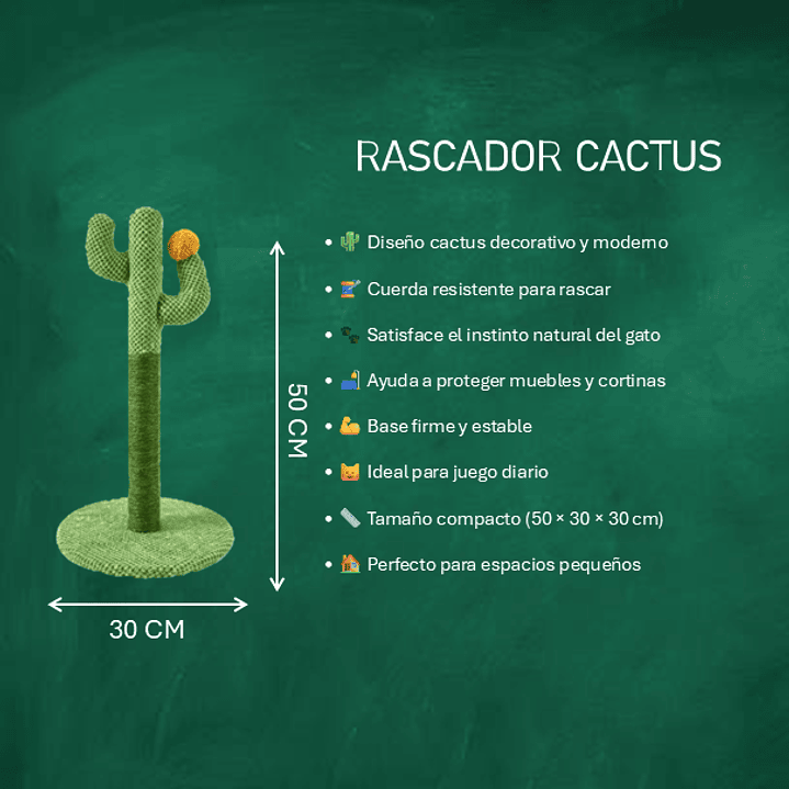 Rascador para Gatos Tipo Cactus con Cuerda  – Poste Rascador Decorativo 2