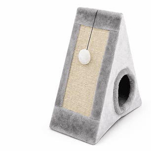 Rascador para Gatos con Casa y Pelota – Torre Rascador Tipo Pirámide