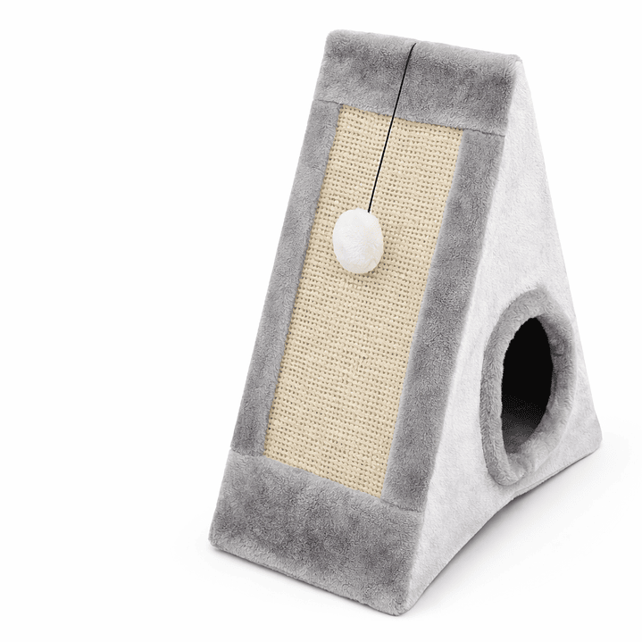Rascador para Gatos con Casa y Pelota – Torre Rascador Tipo Pirámide 1