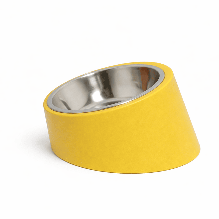 Plato Inclinado para Gatos de Acero Inoxidable – Comedero Ergonómico Antivómitos 2