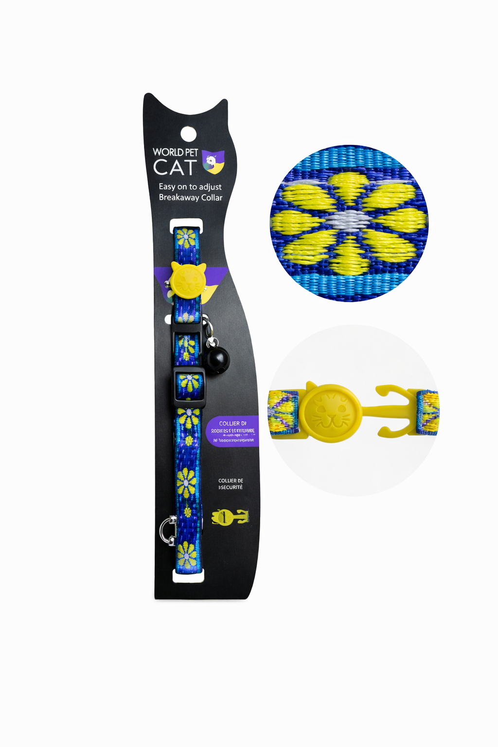 Collar Gatos Antiahogo – Collar de Seguridad Ajustable Diseño Flores