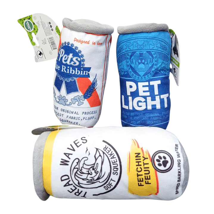 Juguete peluche lata bebida con Catnip 6