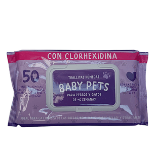 Toallitas húmedas lavanda con clorexidina 50 unidades 