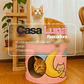 Casa Rascador Gato Cartón Diseño Luna Rosada - Miniatura 2