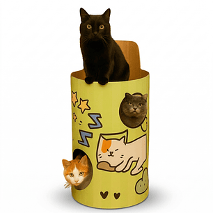 Casa Torre Rascador Gato Cartón 3 Pisos Rascacielos