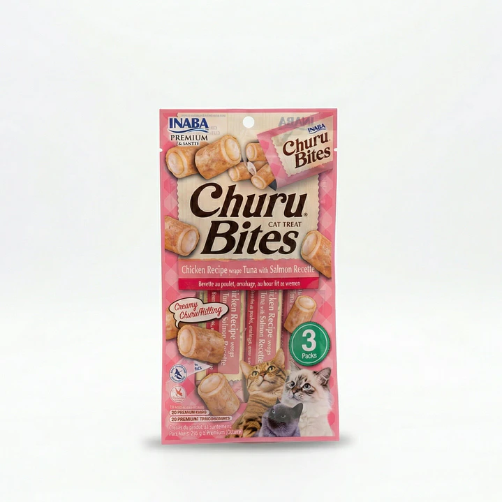 Snack Gato Churu Bites Wraps Atún con Salmón 1