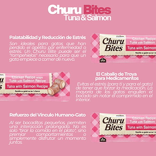 Snack Gato Churu Bites Wraps Atún con Salmón