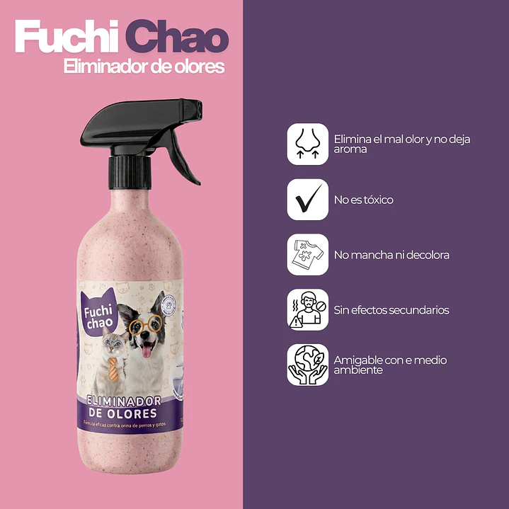 Eliminador Olores Orina Gato Fuchi Chao Natural 700ml 2