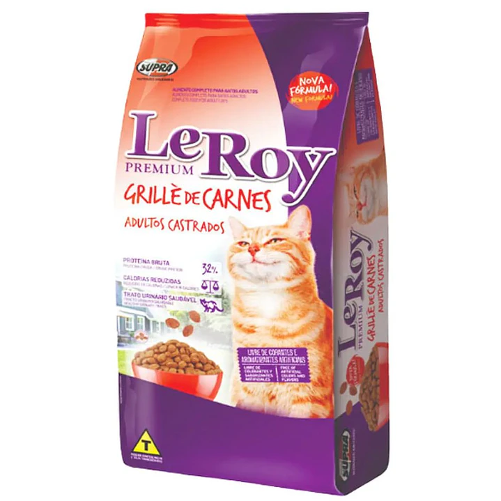 Alimento Gato Leroy 15kg Adulto Castrado Carne 1