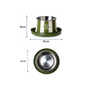 Comedero Elevado Antihormigas para Gatos 450 ml | Plato de Acero Inoxidable Removible