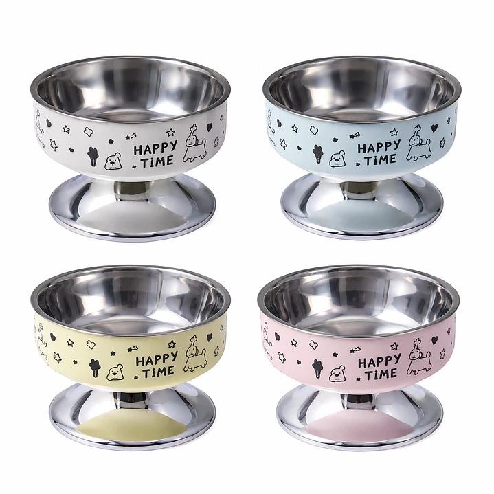 Plato Elevado Happy XL para Gatos | Plato de Acero Inoxidable 950 ml  1