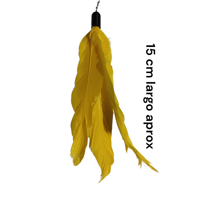 Varita 3 presas plumas y pompones juguete gato 3
