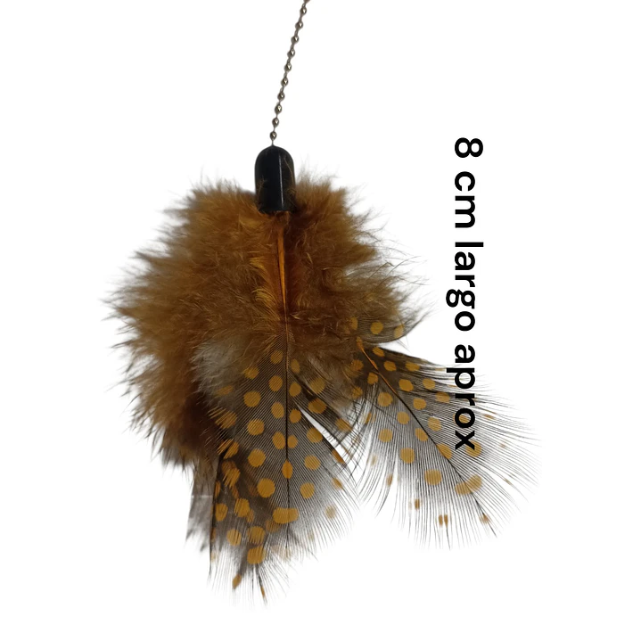 Varita 3 presas plumas y pompones juguete gato 4