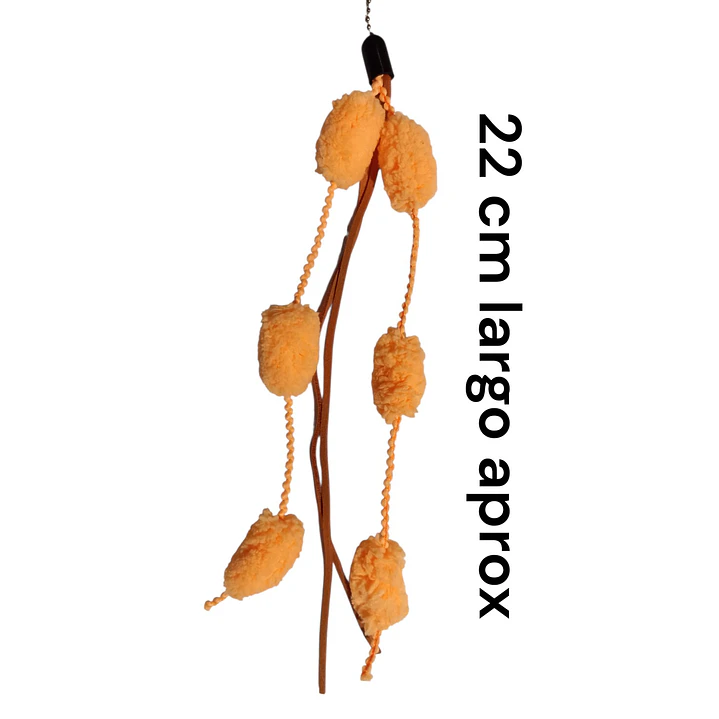 Varita 3 presas  libélula pluma y pompones juguete gato 4