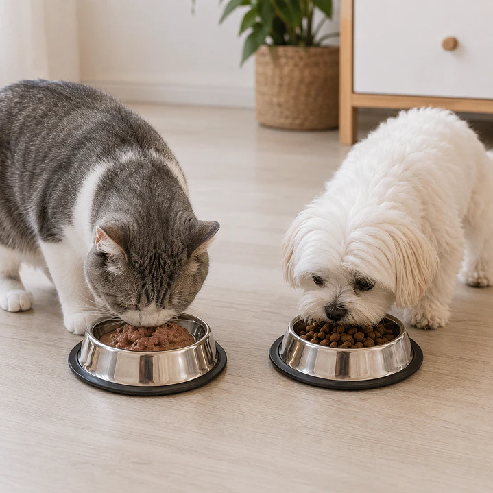 Plato Acero Inoxidable Gatos Perros Mascota 15cm Color Plata Comedero Antideslizante 5