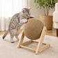 Rascador y juguete para Gatos - Bola rascadora Antiestrés con Base de Madera - Miniatura 3