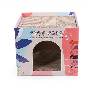 Casa Rascadora para Gatos de 2 Pisos con Doble Rascador