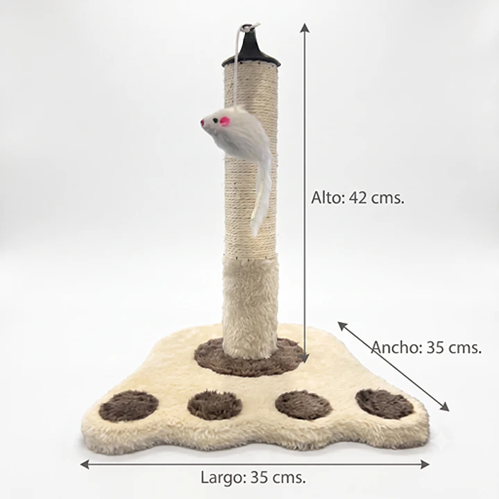 Rascador torre gatos con juguete 42 cms alto 2