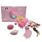 Kit de 15 Juguetes ROSADOS para Gatos - Ratones, Pelotas, Plumas y Varilla - Miniatura 1