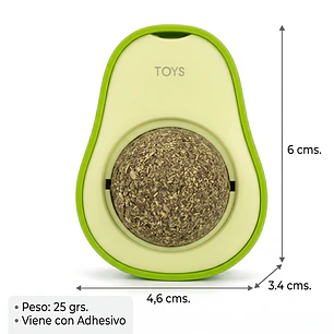 Juguete de Catnip para Gatos con Adhesivo | Palta de Hierba Gatera Natural