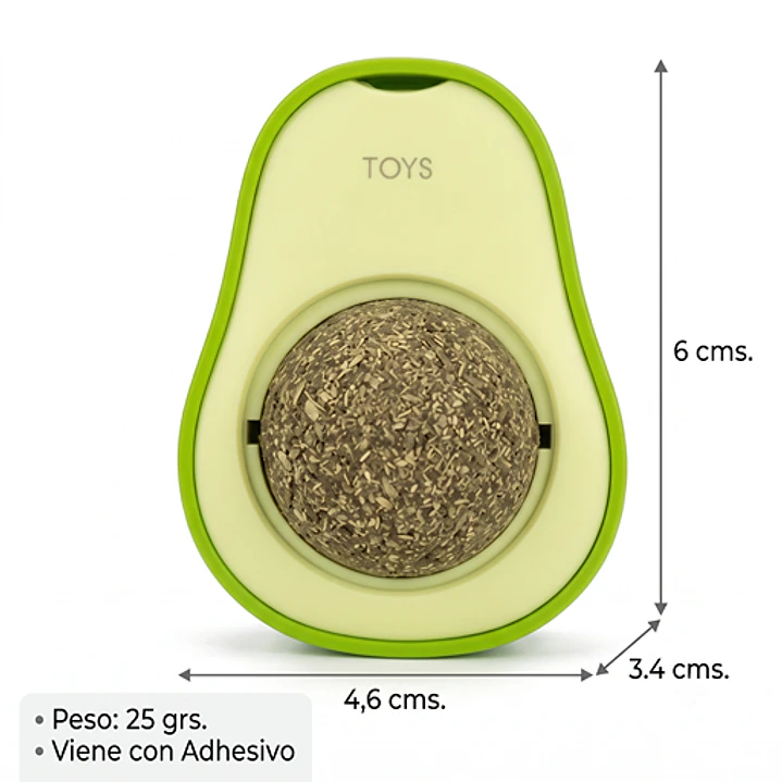 Juguete de Catnip para Gatos con Adhesivo | Palta de Hierba Gatera Natural 2