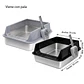Arenero Gatos Grande Baño Sanitario Acero Inoxidable Con Pala - 50 Cm - Miniatura 2