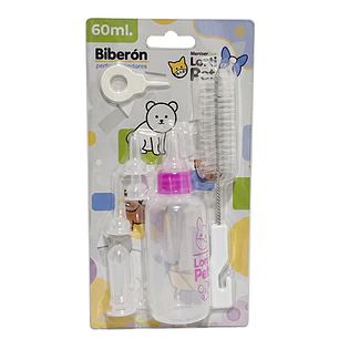 Mamadera Para Gatitos O Perritos Cachorros Mascotas Bebes 60 ML - Incluye accesorios