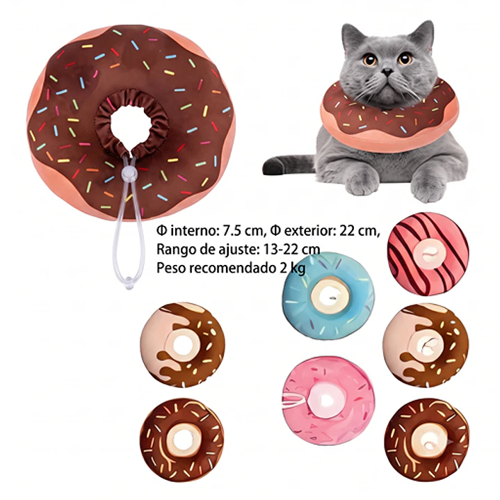 Collar Isabelino forma dona Perros y Gatos |  Postoperatoria Ajustable Talla S 2