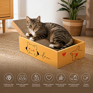 Rascador para Gatos | Cama, Refugio y Rascador 43 cm