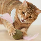 Pelota de catnip con plumas y palitos de hierba gatera  - Miniatura 3