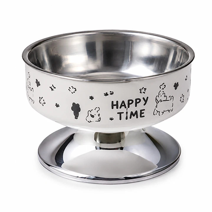 Plato Elevado Happy XL para Gatos | Plato de Acero Inoxidable 950 ml  5