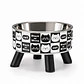 Plato para Gatos Black & White - Acero Inoxidable Removible 450 ml  - Miniatura 1