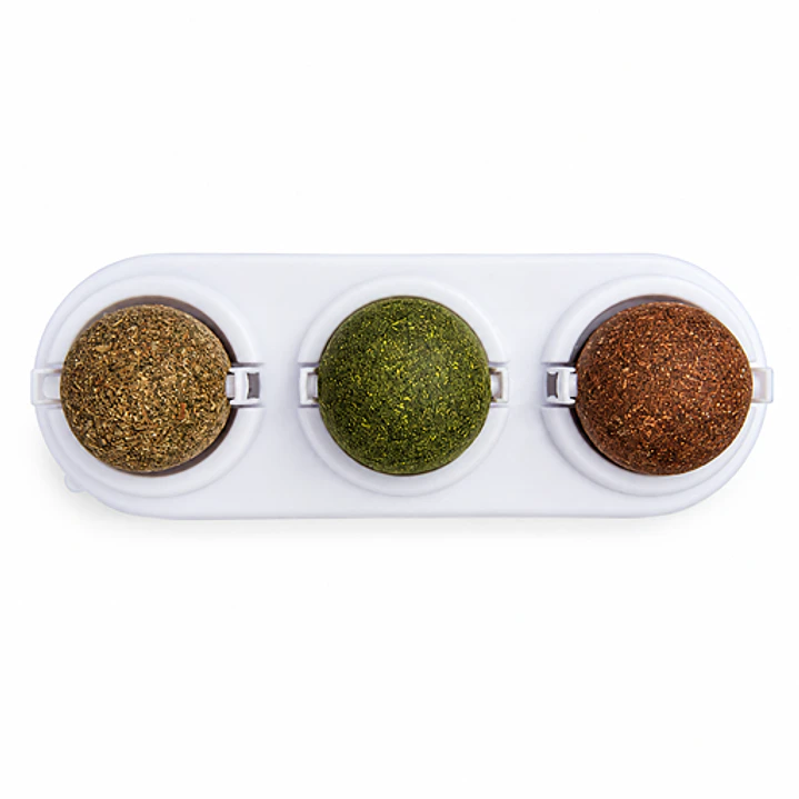 Juguete Antiestrés Triple bolitas de Hierba Gatera- 90 gr de catnip 1