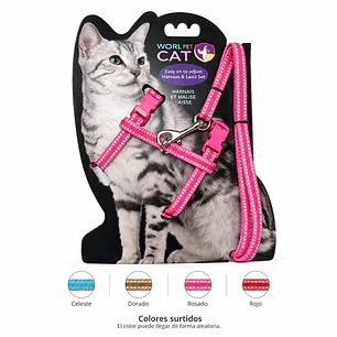 Arnés para Gatos - Correa con Brillitos Mix de Colores