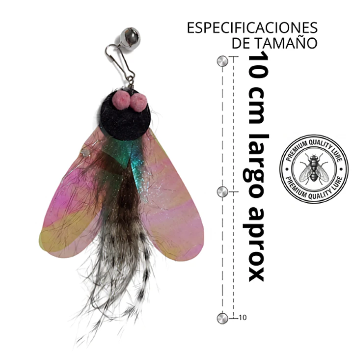 Vara 3 presas intercabiables Juguete gato - Mosca, Pompones y Tiras 4