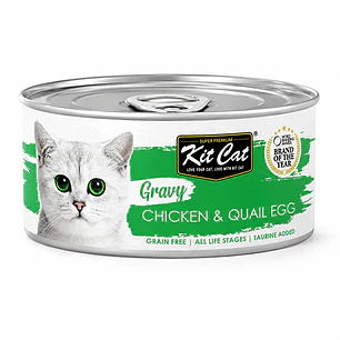 Lata alimento Gato de Pollo y Huevo de Codorniz - KitCat Gravy 70g