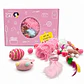 Kit de 15 Juguetes ROSADOS para Gatos - Wonder Cat - Miniatura 1