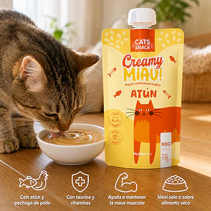 Cats Snack Creamy Miau! Pouch Atún - 90gr Marben Pets
