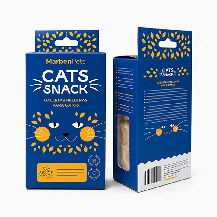 Cats Snack Galletas Rellenas Sabor Atún & Ostión - 80gr Marben Pets 1