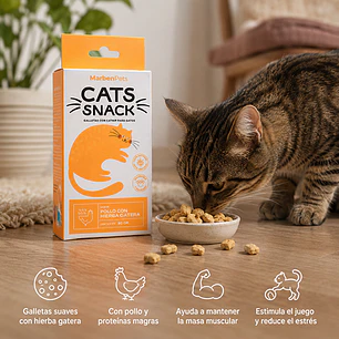 Cats Snack Galletas Sabor Pollo & Hierba Gatera - 80gr Marben Pets