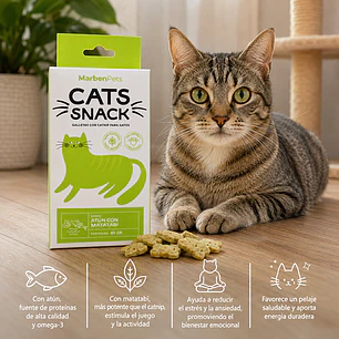 Cats Snack Galletas Sabor Atún & Matatabi  - 80gr Marben Pets
