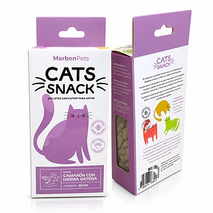 Cats Snack Galletas Sabor Camarón & Hierba Gatera - 80gr Marben Pets