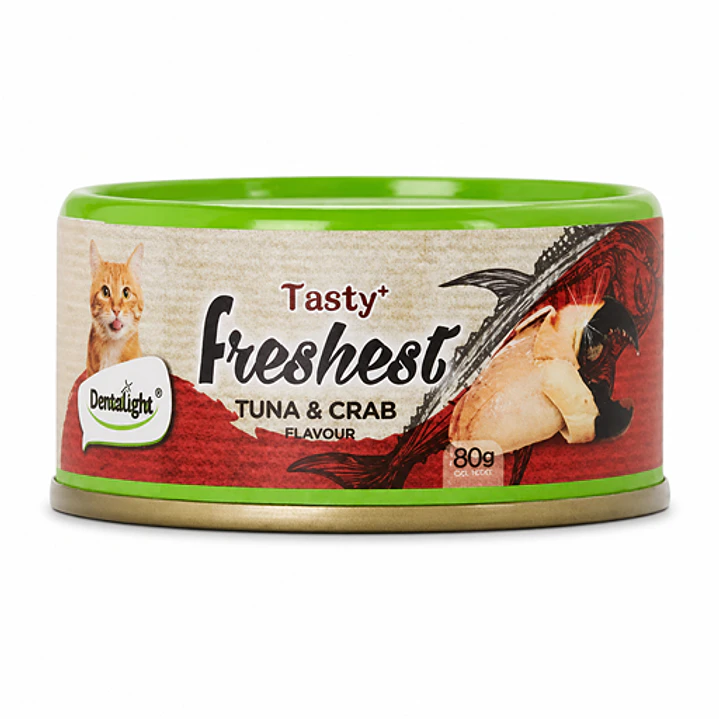 Tasty Freshest Lata de Atún y Cangrejo -  80g Alimento Gato 1