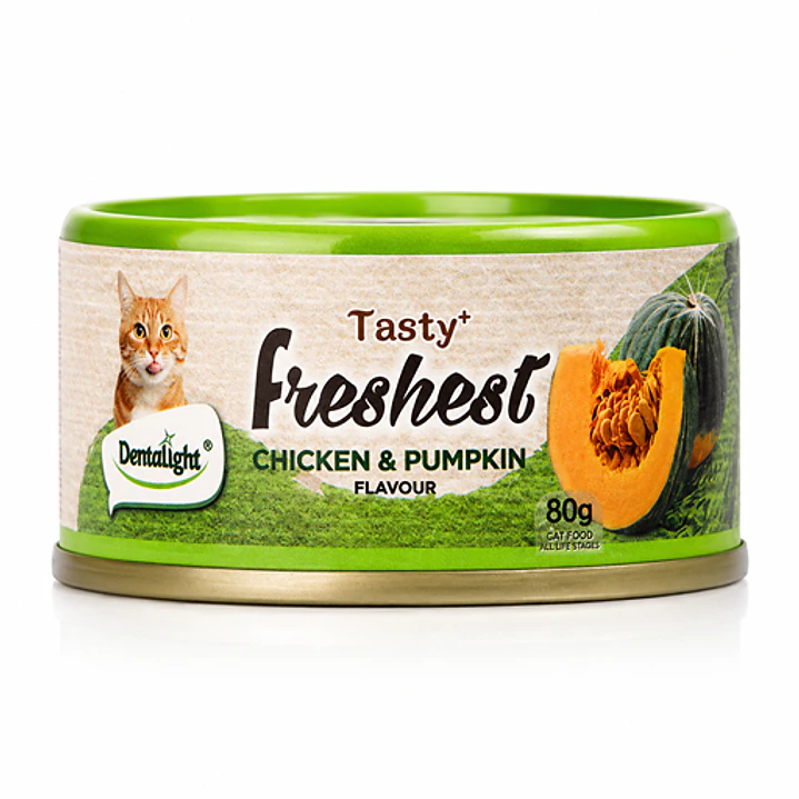 Tasty Freshest Lata de Pollo y Calabaza -  80g Alimento Gato 1
