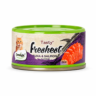 Tasty Freshest Lata de Atún y Salmón - 80g Alimento Gato