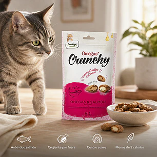 Galleta Rellena Crunchy de Salmón con Omega - 60 Gr. Dentalight