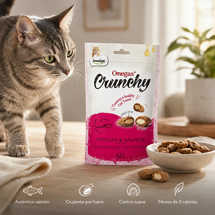 Galleta Rellena Crunchy de Salmón con Omega - 60 Gr. Dentalight 2