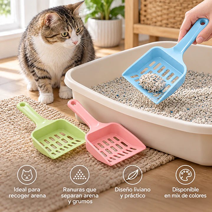 Pala Recolectora para Arenero Gato - Mix de Colores 2