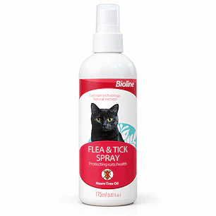 Spray Contra Pulgas y Garrapatas - Bioline 175ml
